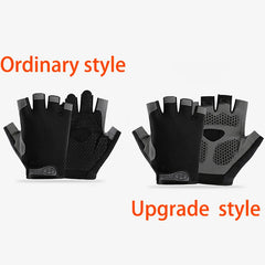 Breathable anti-slip half finger cycling and gym gloves for men and women, ideal for fitness and sports training