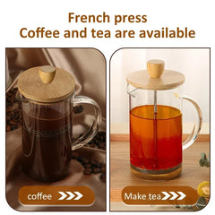 350-1000ml French Press Coffee Pot – Stainless Steel & Borosilicate Glass, Heat Resistant Coffee Maker & Percolator