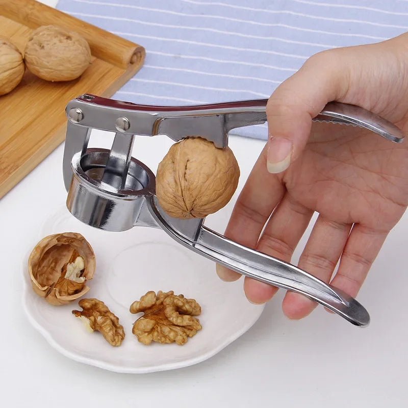 Stainless steel garlic press crusher and mincer for easy garlic grinding and manual squeezer use