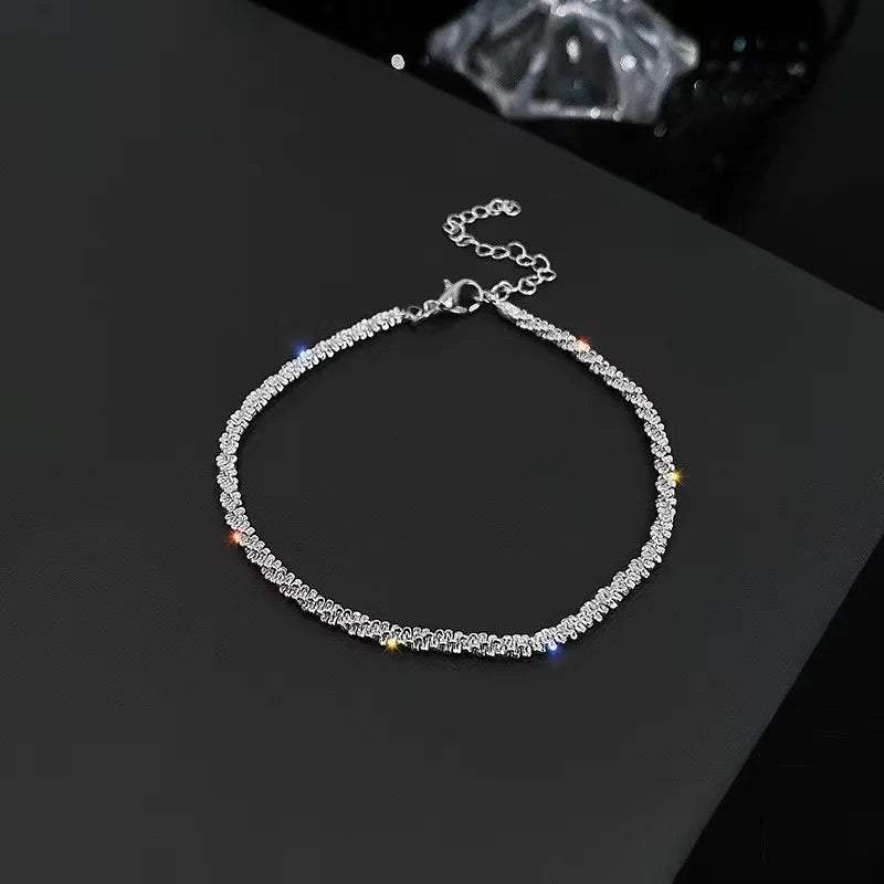 Bohemian Minimalist Metal Chain Women’s Bracelet Set – 6 Multi-Layer Simple and Fashionable Wedding Jewelry