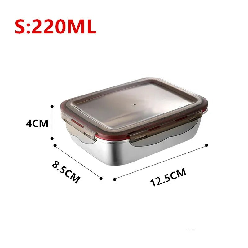 304 Stainless Steel Leakproof Bento Box – Sealed Travel Food Storage, Microwave Safe Lunchbox for Household & Pickle Storage