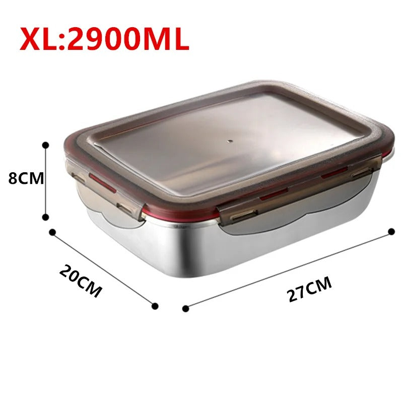 304 Stainless Steel Leakproof Bento Box – Sealed Travel Food Storage, Microwave Safe Lunchbox for Household & Pickle Storage